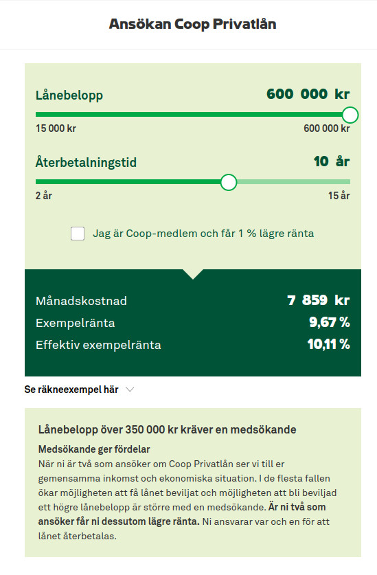 Ansök om privatlån hos Coop